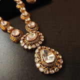 MOISSANITE STONE NECKLACE WITH EARRINGS