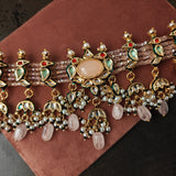 FINEST QUALITY BIKANERI KUNDAN CHOKER WITH EARRINGS