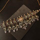 FINEST QUALITY BIKANERI KUNDAN CHOKER WITH EARRINGS