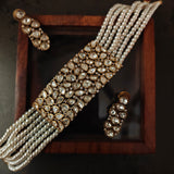 STATEMENT POLKI KUNDAN CHOKER WITH EARRINGS