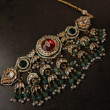 FINEST QUALITY BIKANERI KUNDAN CHOKER WITH EARRINGS
