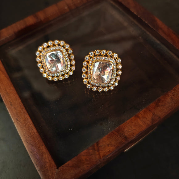 FINEST QUALITY MOISSANITE KUNDAN STUDS