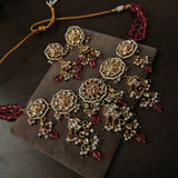 FINEST QUALITY BIKANERI KUNDAN CHOKER WITH EARRINGS
