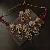 FINEST QUALITY BIKANERI KUNDAN CHOKER WITH EARRINGS