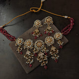FINEST QUALITY BIKANERI KUNDAN CHOKER WITH EARRINGS