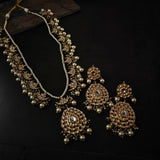 BIKANERI KUNDAN NECKLACE WITH EARRINGS