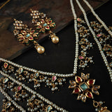 BIKANERI KUNDAN NECKLACE WITH EARRINGS