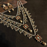 BIKANERI KUNDAN NECKLACE WITH EARRINGS