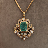 DESIGNER KUNDAN NECKLACE WITH EARRINGS