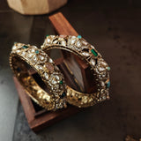 DESIGNER POLKI KUNDAN BANGLES (PAIR)