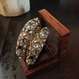 DESIGNER POLKI KUNDAN BANGLES (PAIR)