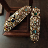 DESIGNER POLKI KUNDAN BANGLES (PAIR)