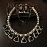 FINEST QUALITY CZ STONE CHOKER WITH EARRINGS