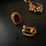 DESIGNER KUNDAN NECKLACE WITH EARRINGS