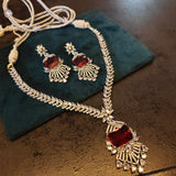 EXCLUSIVE CZ STONE NECKLACE WITH EARRINGS