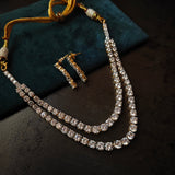 DESIGNER CZ STONE NECKLACE WITH EARRINGS