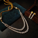 DESIGNER CZ STONE NECKLACE WITH EARRINGS