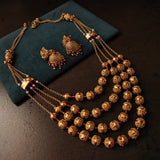 FINEST QUALITY FOUR LAYER MATAR MALA WITH EARRINGS
