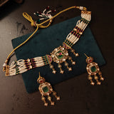DESIGNER BIRD CHOKER WITH EARRINGS