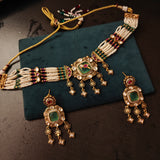 DESIGNER BIRD CHOKER WITH EARRINGS