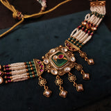 DESIGNER BIRD CHOKER WITH EARRINGS