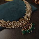 FINEST QUALITY TEMPLE CHOKER WITH EARRINGS