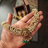 FINEST QUALITY TEMPLE CHOKER WITH EARRINGS