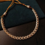 DESIGNER CZ STONE CHOKER WITH EARRINGS