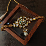 FINEST QUALITY POLKI KUNDAN CHOKER WITH EARRINGS
