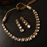 FINEST QUALITY POLKI KUNDAN CHOKER WITH EARRINGS