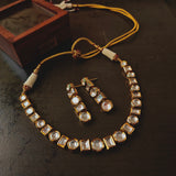 FINEST QUALITY POLKI KUNDAN CHOKER WITH EARRINGS