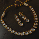 FINEST QUALITY POLKI KUNDAN CHOKER WITH EARRINGS