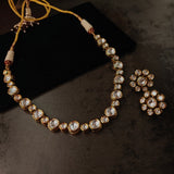FINEST QUALITY POLKI KUNDAN CHOKER WITH EARRINGS