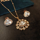 FINEST QUALITY POLKI KUNDAN NECKLACE WITH EARRINGS