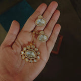 FINEST QUALITY POLKI KUNDAN NECKLACE WITH EARRINGS