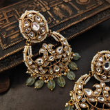 DESIGNER POLKI KUNDAN CHAAND BALI