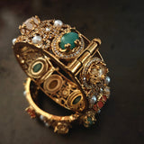 DESIGNER DOUBLET STONE PAIR OF OPENABLE BANGLES(EXCLUSIVE RAJWADA COLLECTION)