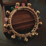 DESIGNER MULTICOLOUR SEMI PRECIOUS STONE OPENABLE BANGLE(EXCLUSIVE RAJWADA COLLECTION)