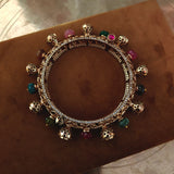 DESIGNER MULTICOLOUR SEMI PRECIOUS STONE OPENABLE BANGLE(EXCLUSIVE RAJWADA COLLECTION)