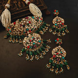 EXQUISITE DESIGNER NAVRATAN STONE CHOKER(EXCLUSIVE RAJWADA COLLECTION)