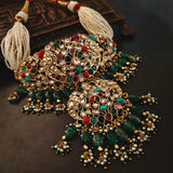 EXQUISITE DESIGNER NAVRATAN STONE CHOKER(EXCLUSIVE RAJWADA COLLECTION)