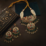 EXQUISITE DESIGNER NAVRATAN STONE CHOKER(EXCLUSIVE RAJWADA COLLECTION)