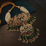 EXQUISITE DESIGNER NAVRATAN STONE CHOKER(EXCLUSIVE RAJWADA COLLECTION)