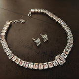 FINEST QUALITY KOREAN DIAMOND CHOKER WITH EARRINGS