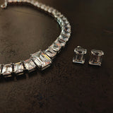 FINEST QUALITY KOREAN DIAMOND CHOKER WITH EARRINGS