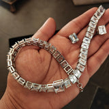 FINEST QUALITY KOREAN DIAMOND CHOKER WITH EARRINGS