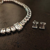 FINEST QUALITY KOREAN DIAMOND CHOKER WITH EARRINGS