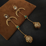 STATEMENT INDO WESTERN LONG HANGING EARRINGS