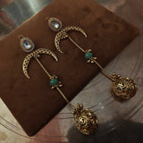 STATEMENT INDO WESTERN LONG HANGING EARRINGS
