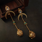 STATEMENT INDO WESTERN LONG HANGING EARRINGS